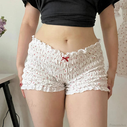 Cherry Print Ruffle Bloomer Short