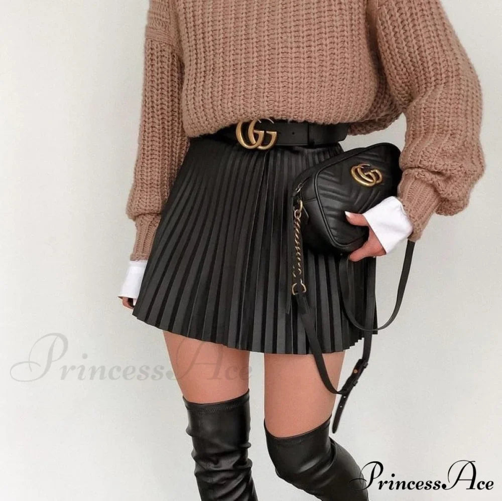 Chic High Waisted Sexy A-line Mini Fashion Skirt