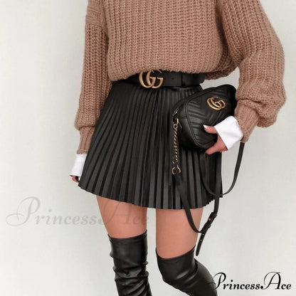 Chic High Waisted Sexy A-line Mini Fashion Skirt