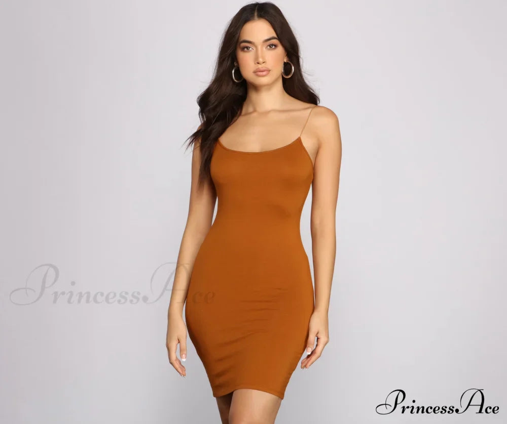 Classic Chic Scoop Charming Neck Knit Mini Dress