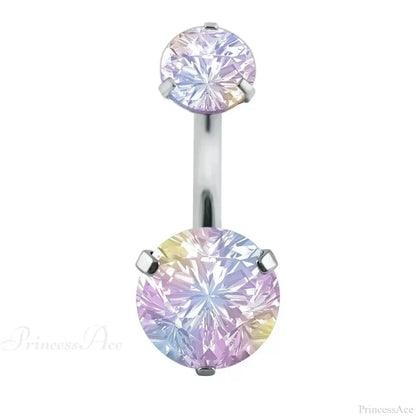 Clear Circular Medieval Surgical Belly Ring