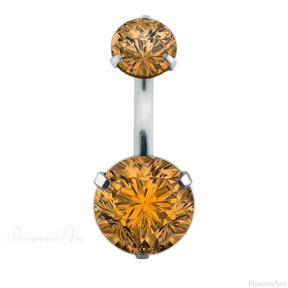 Clear Circular Medieval Surgical Belly Ring