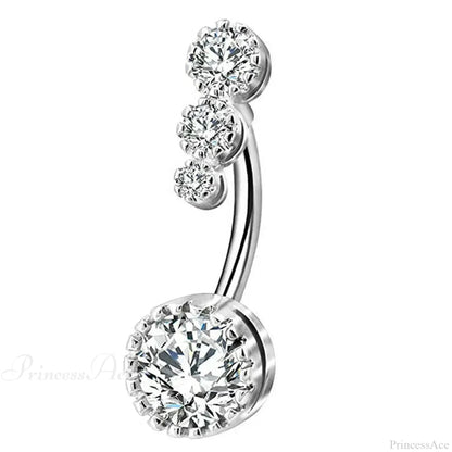 Clear Circular Medieval Surgical Belly Ring