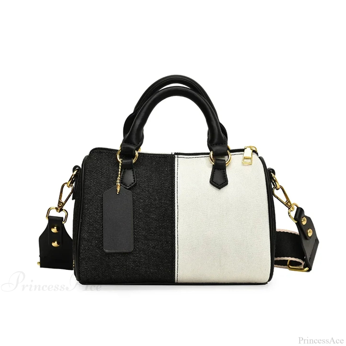 Colorblock Denim Mini Crossbody Handbag