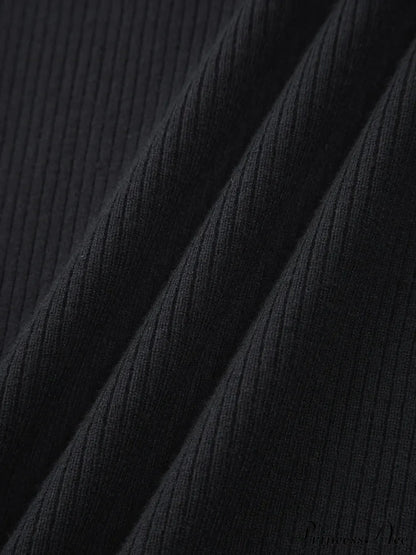 Contrast Trim Mock Trendy Neck Knit Top