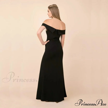 Coralie Off Shoulder Charming Front Slit Dress