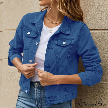 Cotton Denim Spring Autumn Cardigan Punk Gothic Bomber Windbreaker Hollow Out Jacket