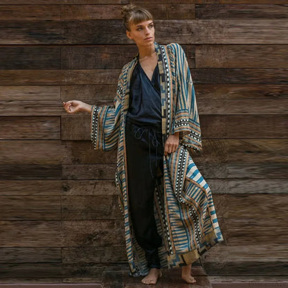 Cotton Floral Print Kimono Cover-up