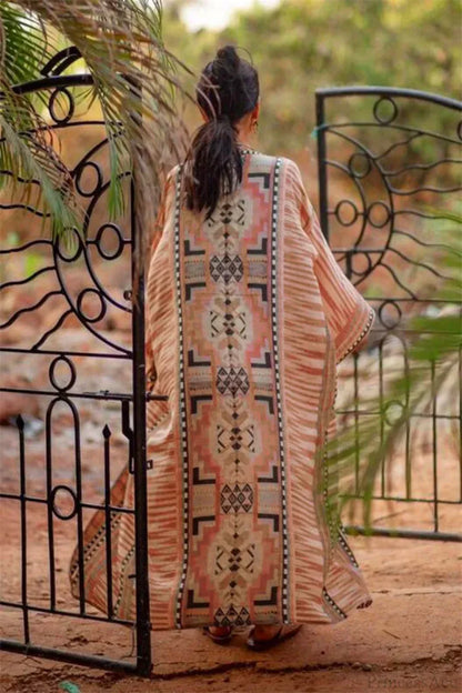Cotton Floral Print Kimono Cover-up