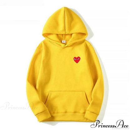 Cotton Heart-Eye Printed Fall/Winter Casual Hoodies