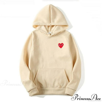Cotton Heart-Eye Printed Fall/Winter Casual Hoodies
