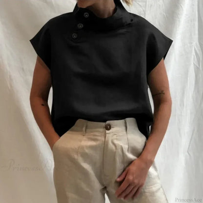 Cotton Loose White Blouse Summer Blouse