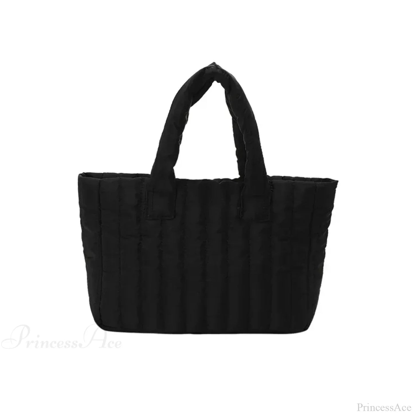 Cotton Padded Quilted Solid Color Commuter Handbag