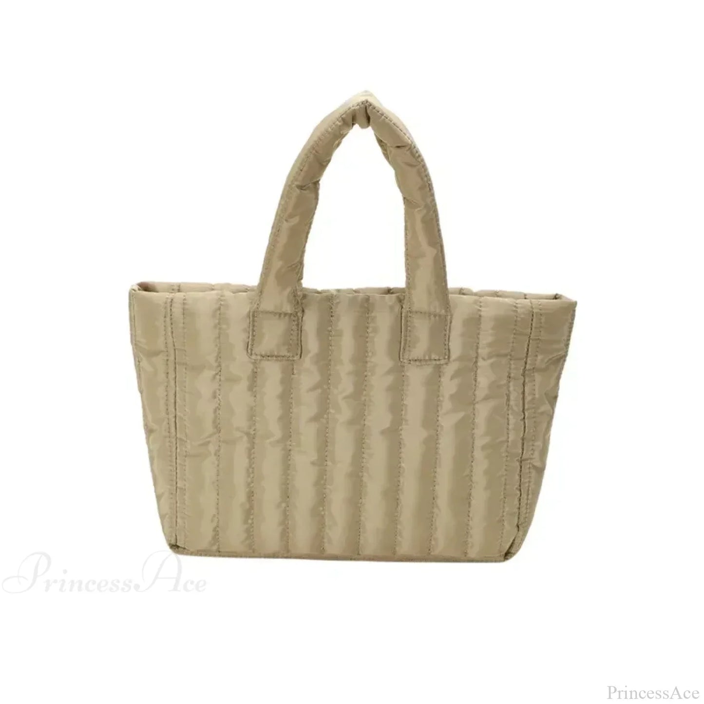Cotton Padded Quilted Solid Color Commuter Handbag
