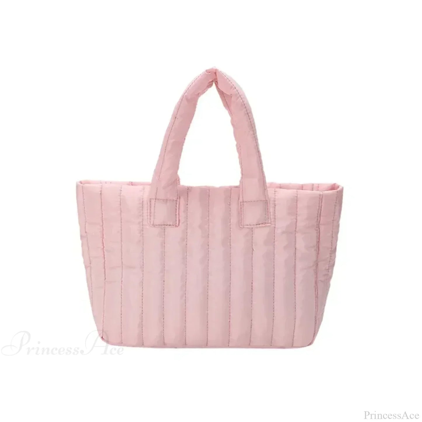 Cotton Padded Quilted Solid Color Commuter Handbag