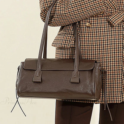 Cow Genuine Leather Luxury Satchel Shoulder Bag