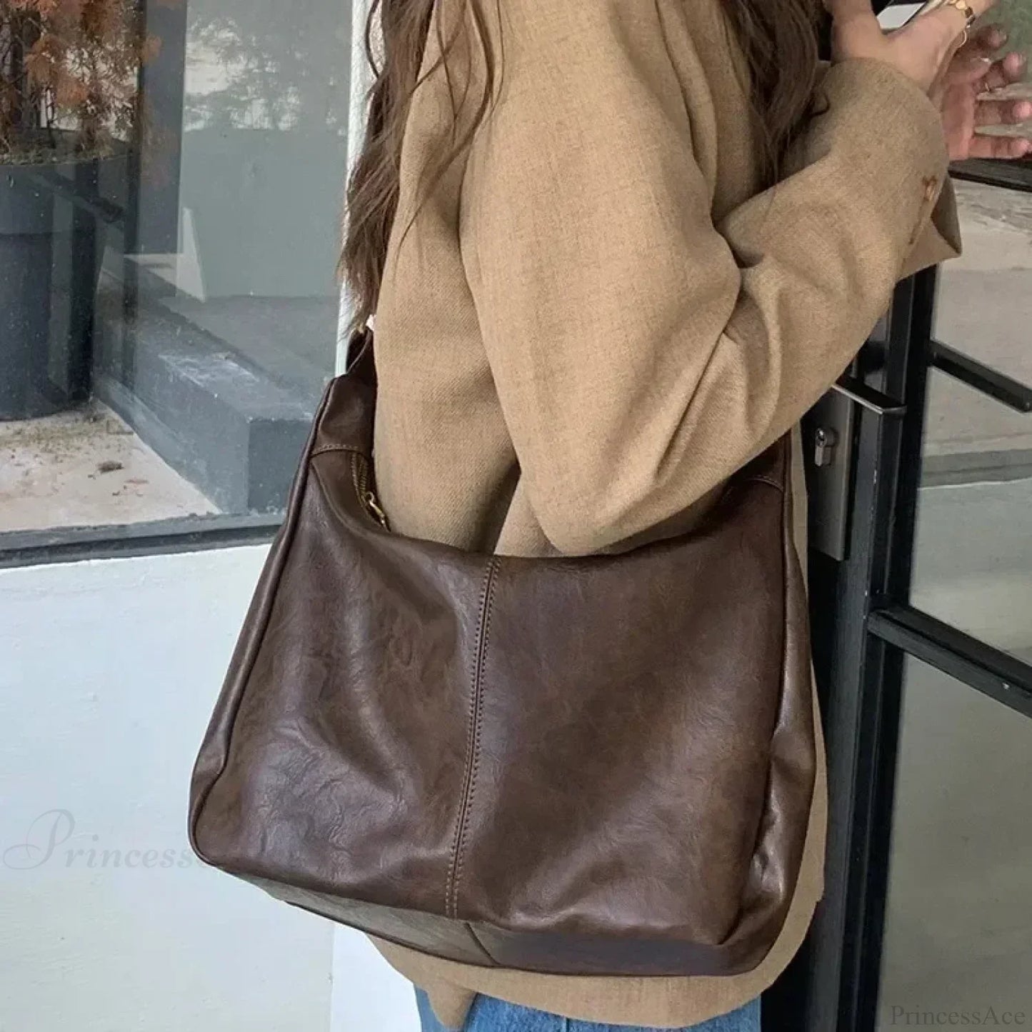 Cowhide Luxury Messenger Crossbody Bag
