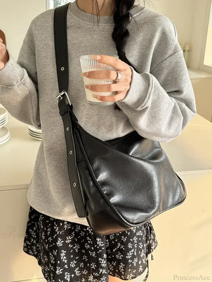 Cowhide Luxury Messenger Crossbody Bag