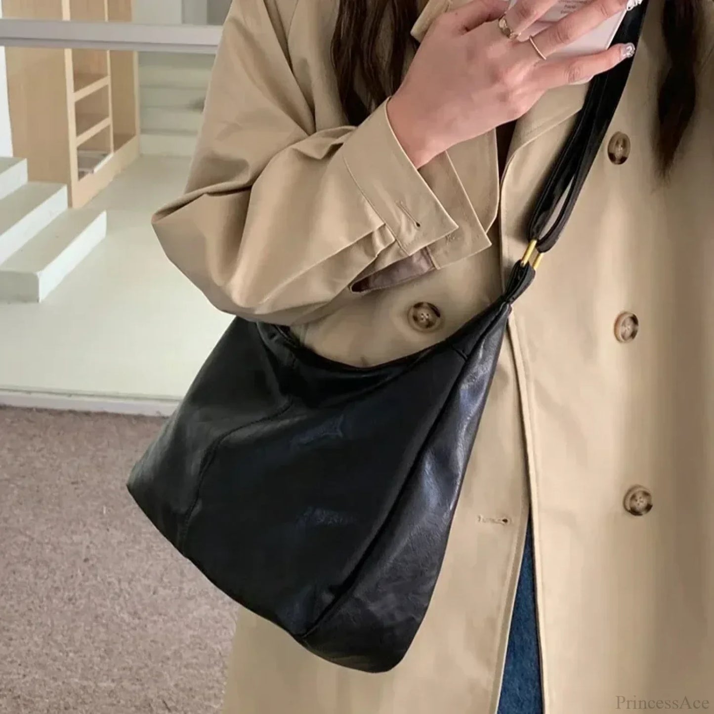 Cowhide Luxury Messenger Crossbody Bag