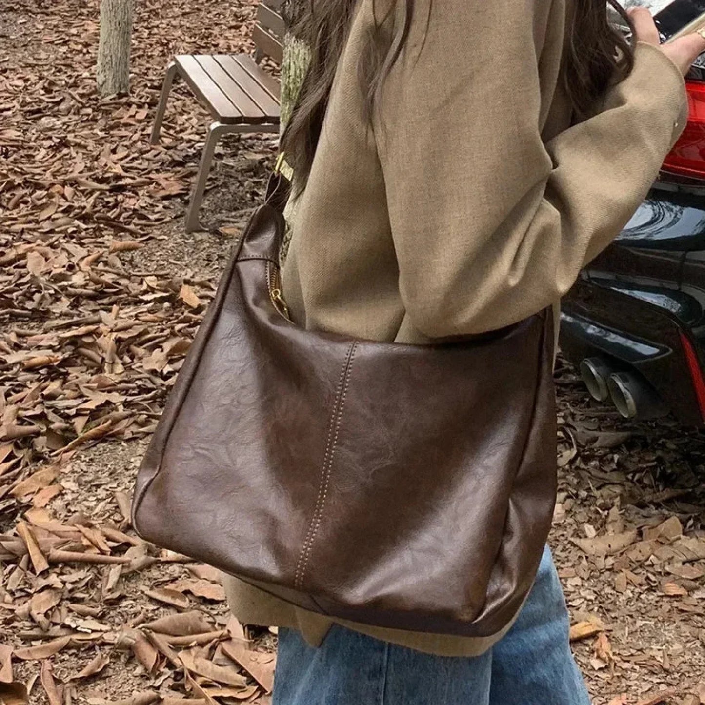 Cowhide Luxury Messenger Crossbody Bag