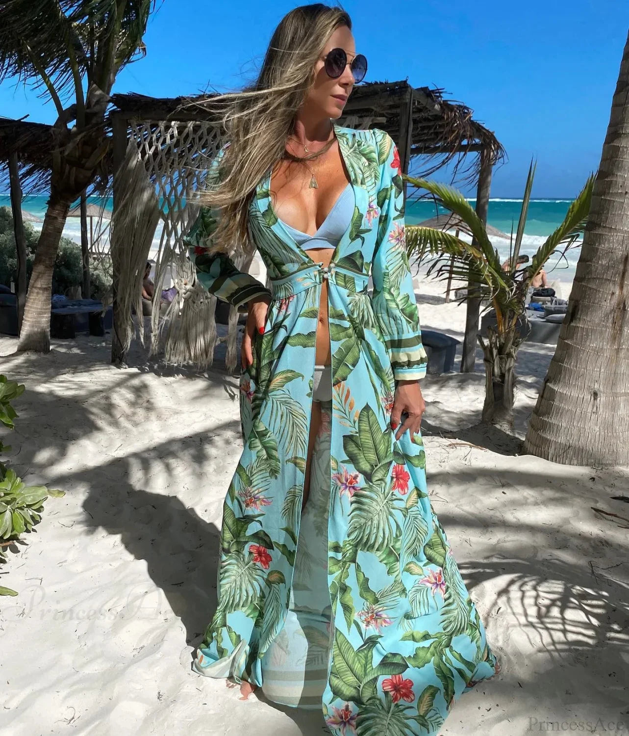 Túnica Kaftán de Ganchillo para Playa Verano
