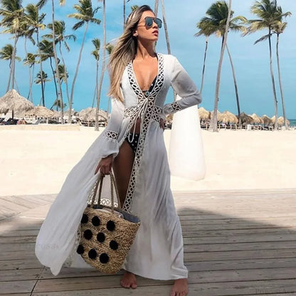 Túnica Kaftán de Ganchillo para Playa Verano