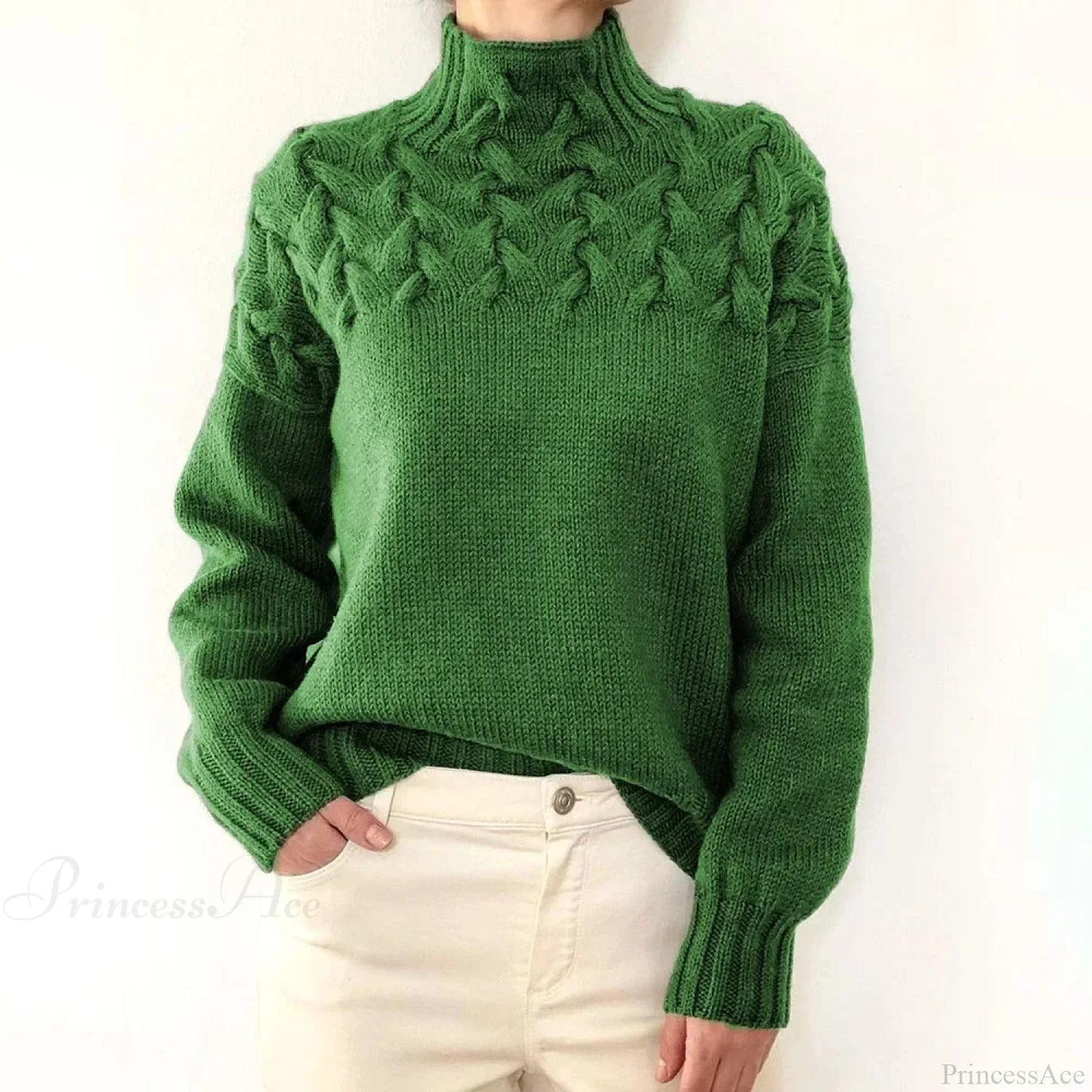 Crochet & Knitted Thick Pink Sweater