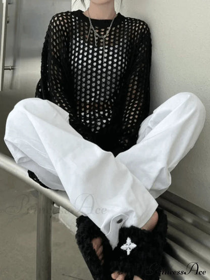 Crochet Long Sleeve Trendy Maxi Cover Up