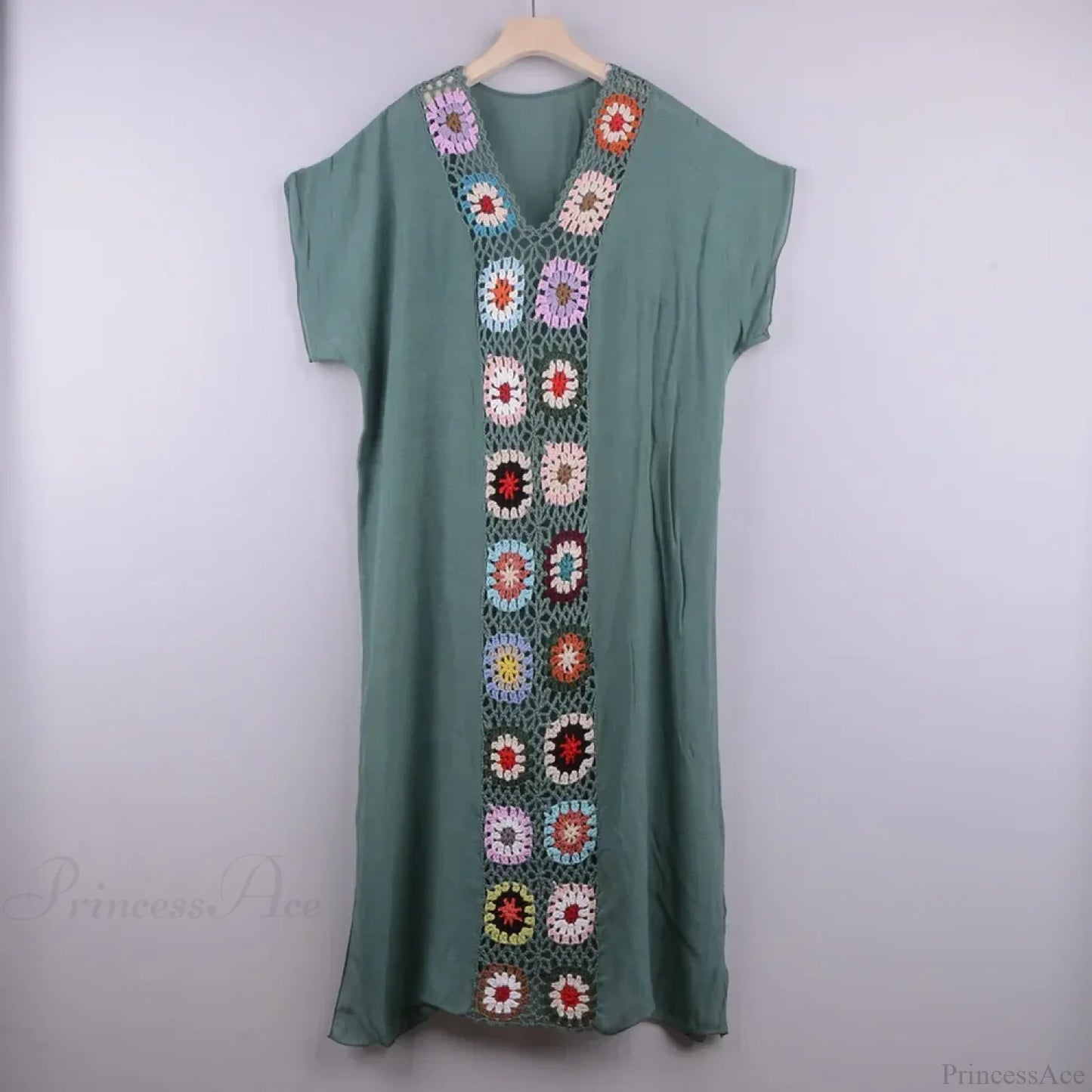 Vestido playero de ganchillo para mujer