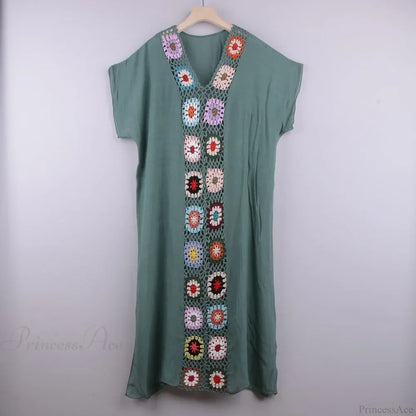 Vestido playero de ganchillo para mujer