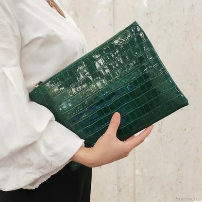 Crocodile Pattern Large Evening Wristlet