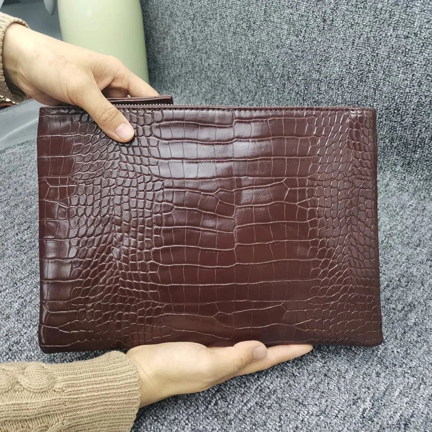 Crocodile Pattern Large Evening Wristlet