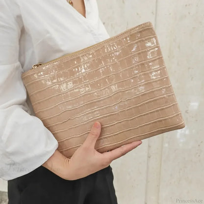 Crocodile Pattern Large Evening Wristlet