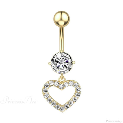 Crystal Dangle Gothic Belly Ring