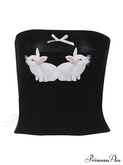 Cute Bow Tie Embellished Ribbed Trim Sophisticated Sleeveless Crop Top - Hot Pink