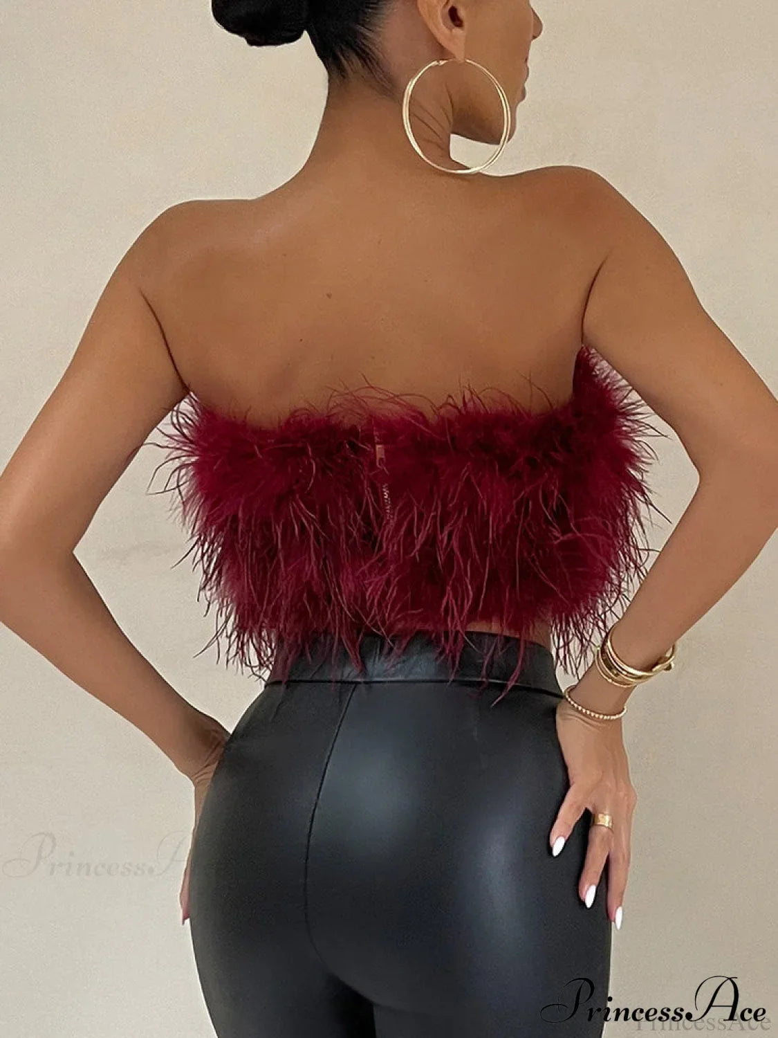 Cute Stylish Fuzzy Crop Top