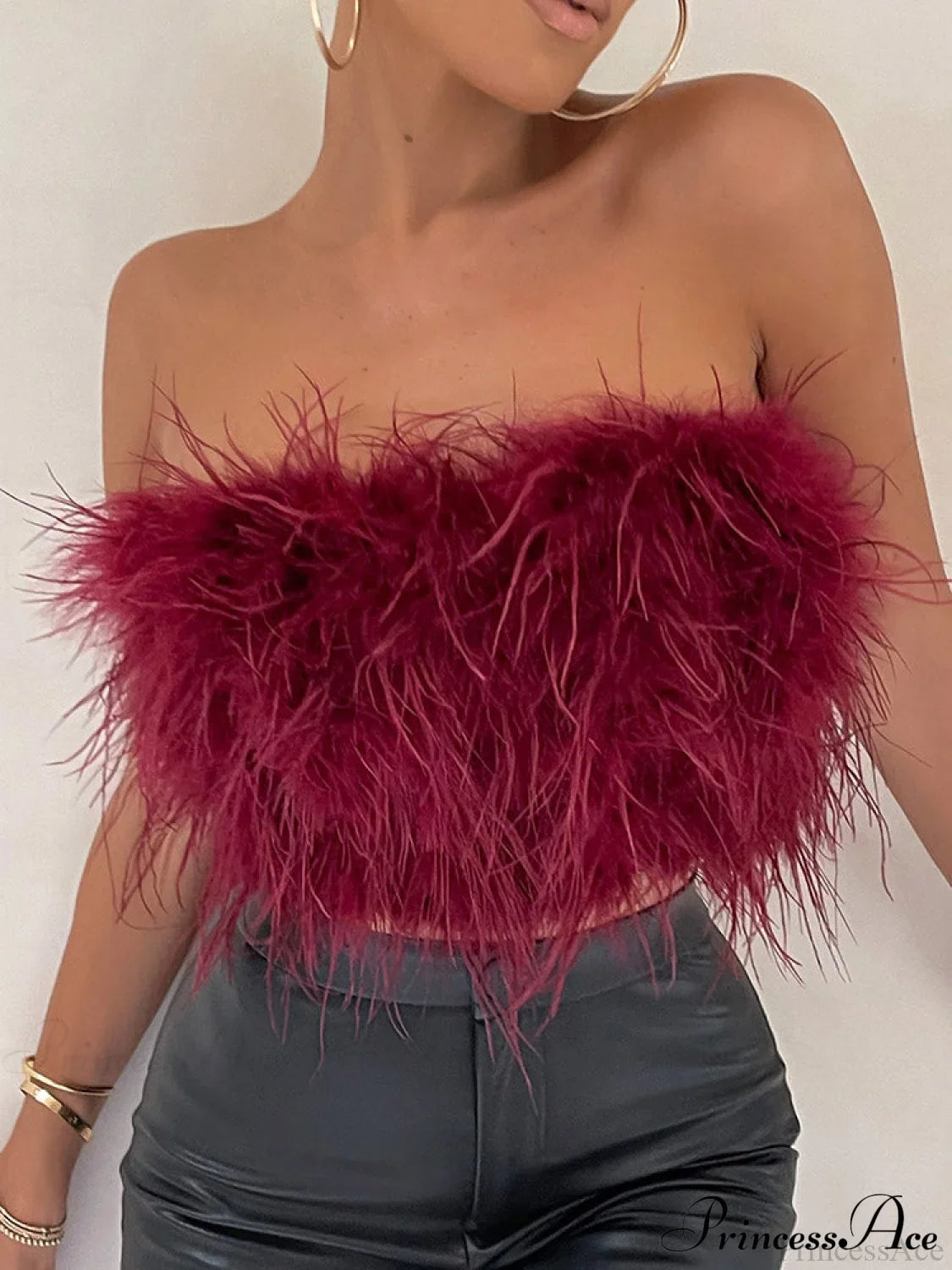 Cute Stylish Fuzzy Crop Top