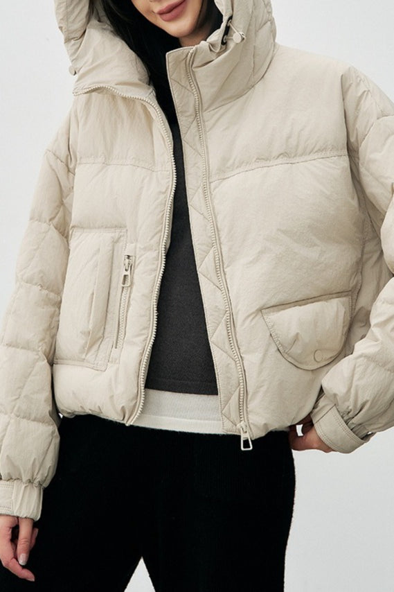 Chaqueta acolchada corta de corte relajado