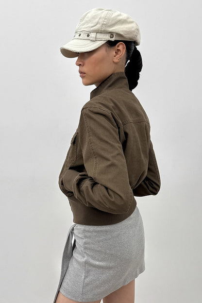 Industrial Ribbed Denim Jacket
