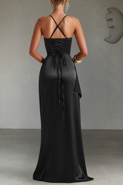 Glamorous Satin Silk Dress