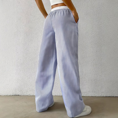 Fashion Striped Straight Casual Pants