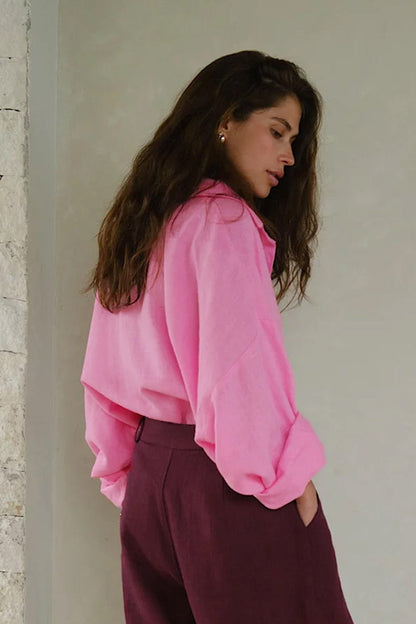 Camisa informal suelta de moda para ir al trabajo