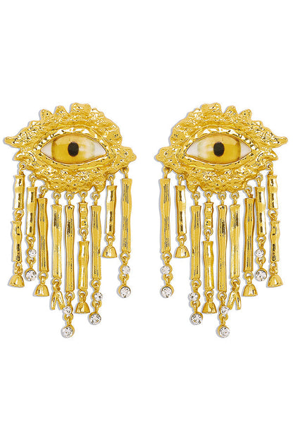 Vintage Evil Eye Tassel Earrings