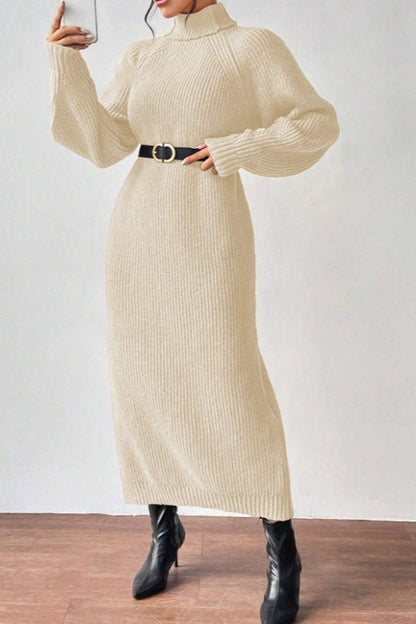 Vestido de punto de cuello alto