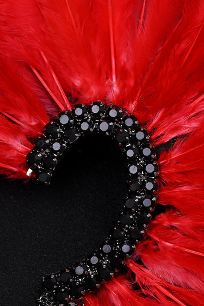 Gorgeous Red Feather Tassel Earrings