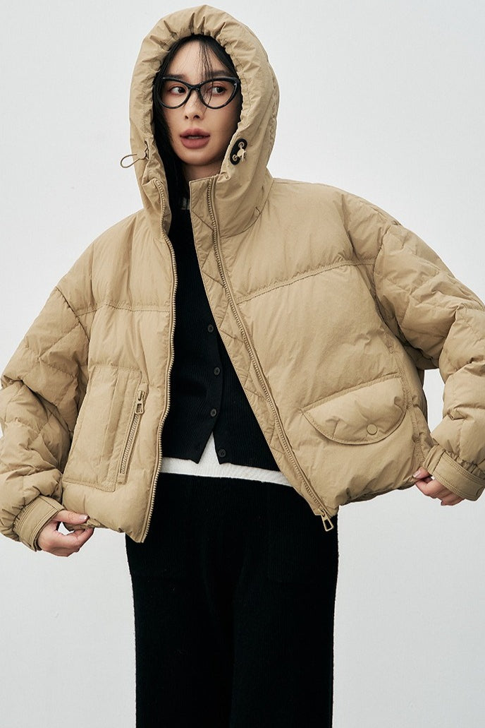 Chaqueta acolchada corta de corte relajado