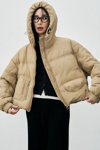 Chaqueta acolchada corta de corte relajado