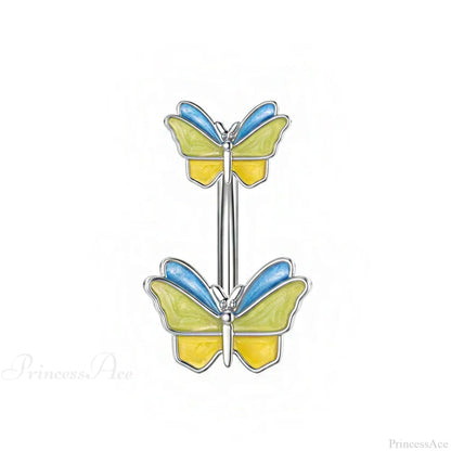 Dark Butterfly Pendant Belly Ring