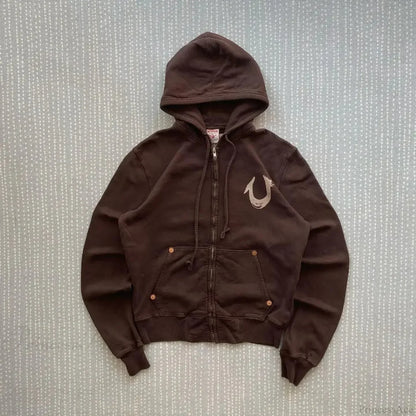 Dark Character Pictorial Zip Hoodie