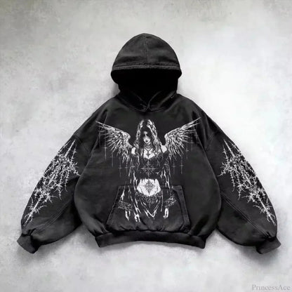 Dark Crimson Oversize Zipper Hoodie